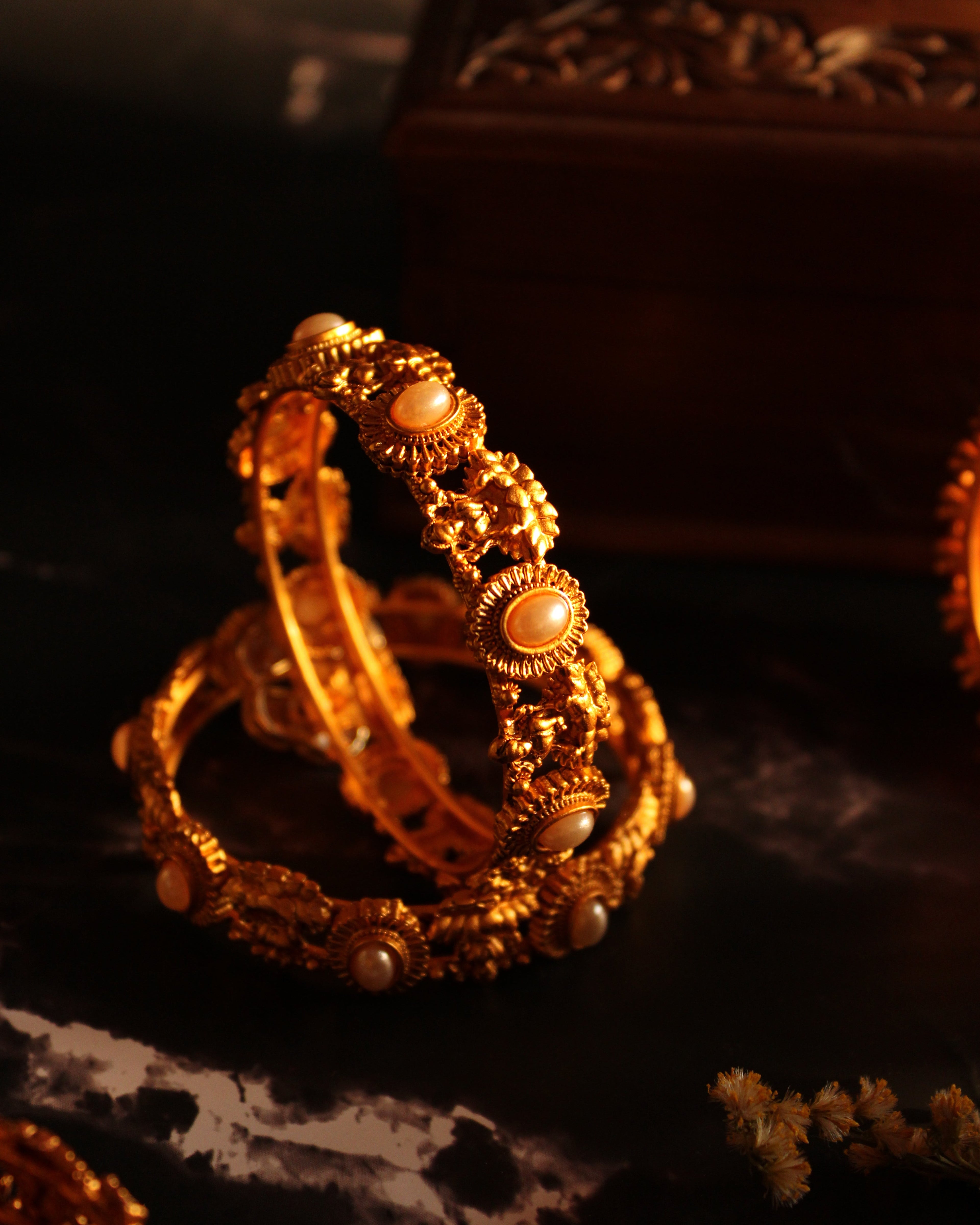 gold temple bangle