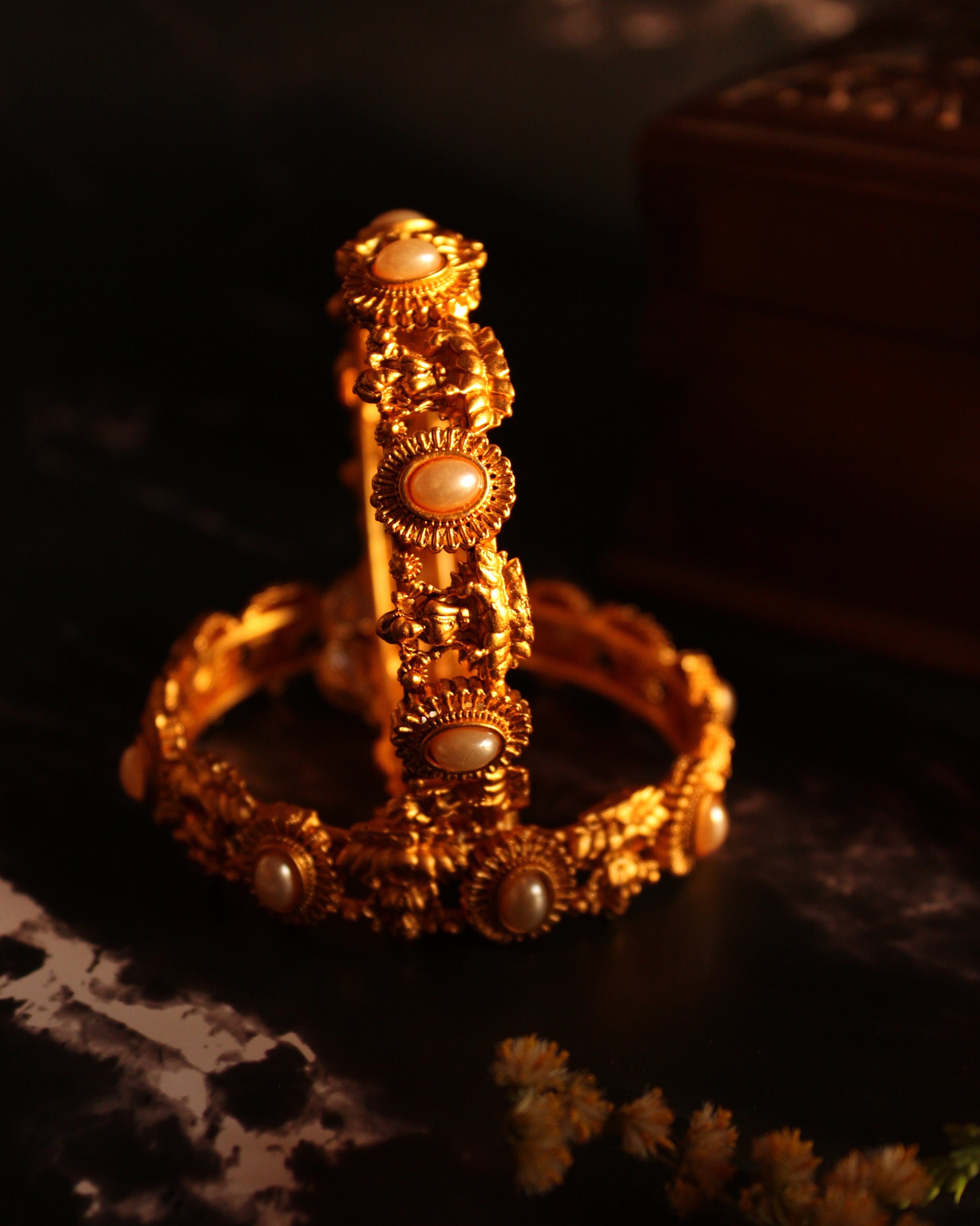 gold temple bangle