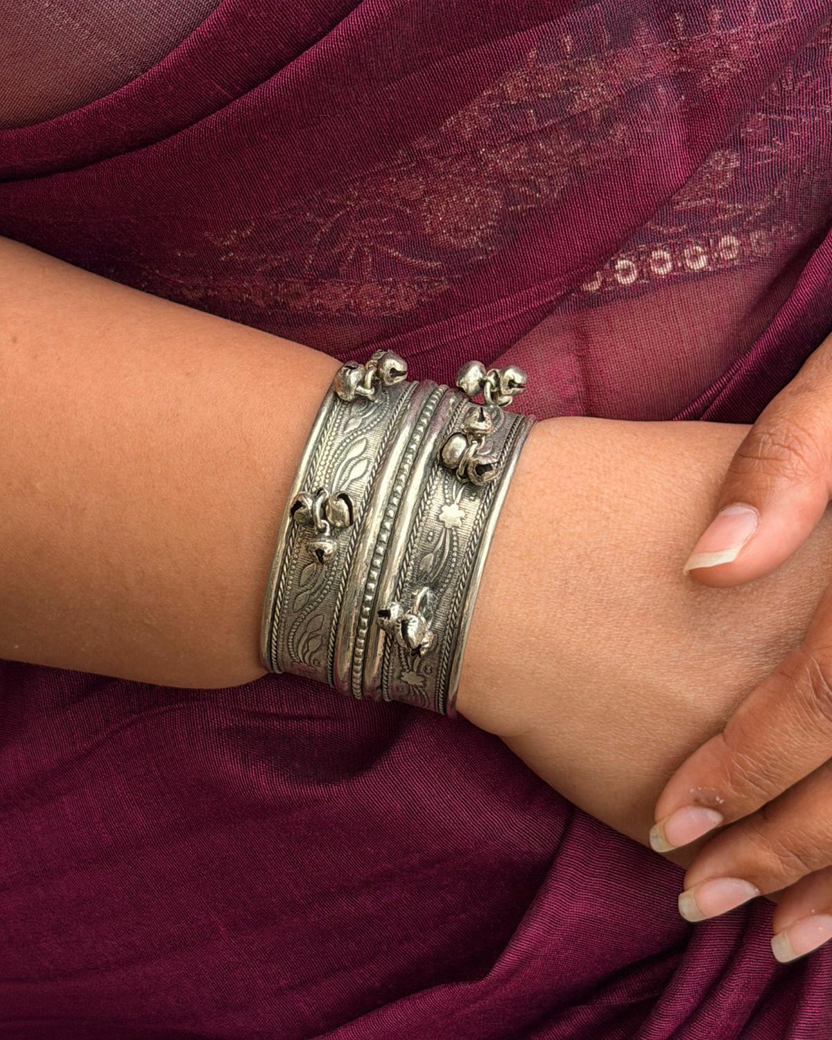 Ruhani German Silver Cuff